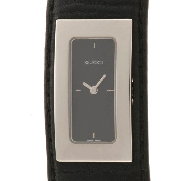 GUCCI（グッチ） 7800S ブラックベルト ステンレススチール/革