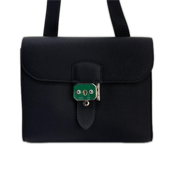 HERMES エルメス サック ア デペッシュ21 キャバン/SV ショルダーバッグ_x000D_
 トゴ キャバン ネイビー メンズ【中古】 HERMES（エルメス） サック ア デペッシュ21 キャバン/シルバー金具