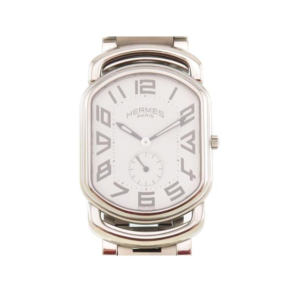 HERMES  エルメス  腕時計  ラリー RA1.810    ステンレススチール  ホワイト文字盤  メンズ時計  207【中古】2148104059024