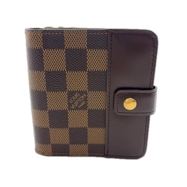 【美品】ヴィトン ダミエ コンパクトジップ 二つ折り 財布 N61668 LOUIS VUITTON（ルイ・ヴィトン） コンパクト・ジップ ダミエ N61668