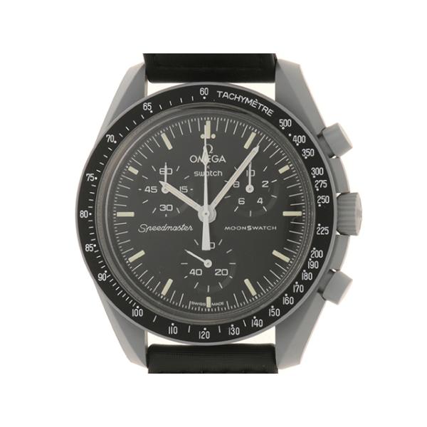 Swatch スウォッチ MoonSwatch MISSION TO THE MOON オメガコラボ SO33M100 腕時計 バイオセラミック/ナイロン ブラック【中古】433