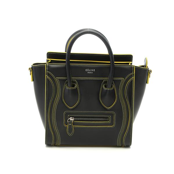 CELINE（セリーヌ） ラゲージ ナノショッパー ブラック/イエロー