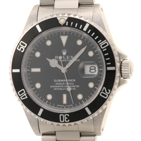 ROLEX ロレックス サブマリーナ 16610 腕時計 SS ステンレススチール ブラック文字盤 S番 自動巻き メンズ 保証書・箱あり【中古】460