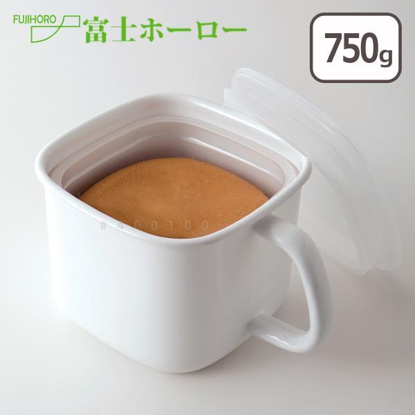 他サイト： 富士ホーロー 角型みそポット 市販の味噌パックがピッタリ入るの商品画像