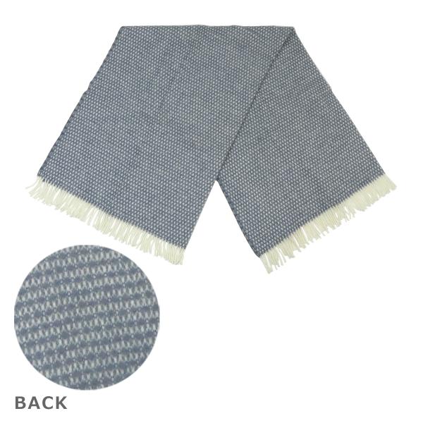 【並行輸入品】KLIPPAN クリッパン スローケット ウールブランケット 130x200 KNUT SMOKEY BLUE ひざ掛け 大判 フリンジ付