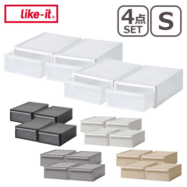 ◆アイテムクローゼットシステム 引き出し Sサイズ（CS-D1/CS-D1 4P）4個セット◆サイズW320 × D520 × H161mm（引出し内寸：W270 × D485 × H110mm）◆重量（約）1,680g　※各1個あたり◆耐...