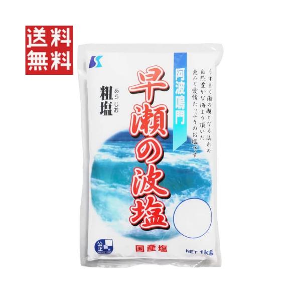 ソルト関西 阿波鳴門 早瀬の波塩 1kg 塩 粗塩 国産塩 業務用 食塩 1000円ポッキリ