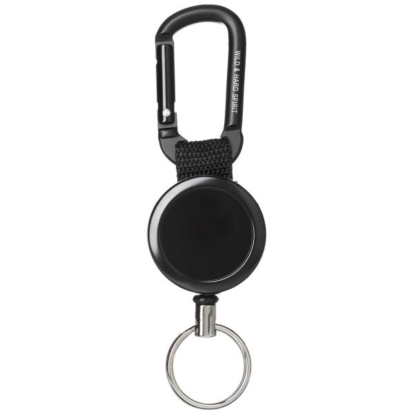 他サイト： ボウケンクラブ キーバックリール カラビナ付 太PE 120cm KR-04 ブラックの商品画像
