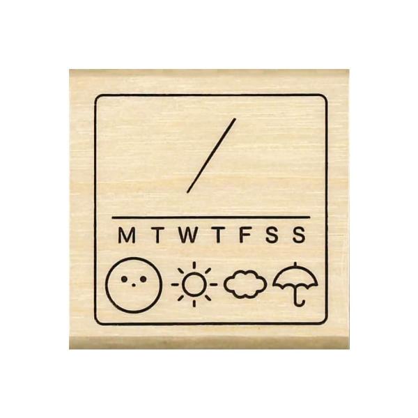 こどものかお スタンプ N#手帳はんこ部 週間お天気 0412-001