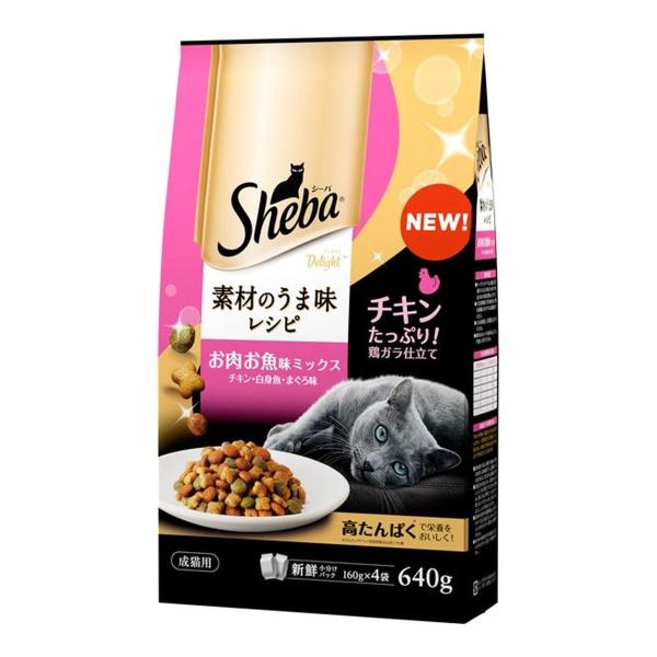他サイト： シーバ (Sheba) ディライト 素材のうま味レシピ キャットフード お肉お魚ミックス 640gの商品画像
