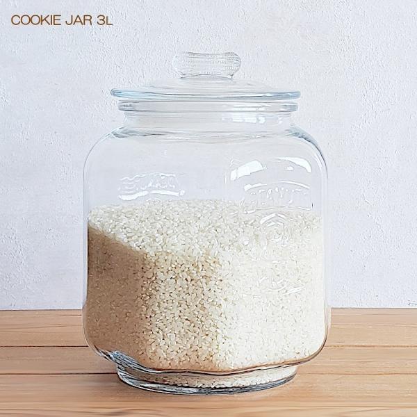 [Release date: July 8, 2022]■商品名　ガラス容器 アンティーク クッキージャー 3L ガラス容器 保存瓶 保存容器 ガラス瓶 お米：3kg用 ガラスジャー 保存瓶 保存容器 ガラス瓶 3リットル ガラスジャー 米...