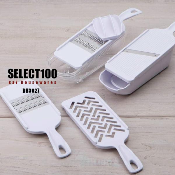 調理器具セット SELECT100 DH3027 調理器セット スライサー おろし器 せん切り器 細せん切り器 指ガード 目皿 収納ケース キッチンツール おしゃれ 貝印