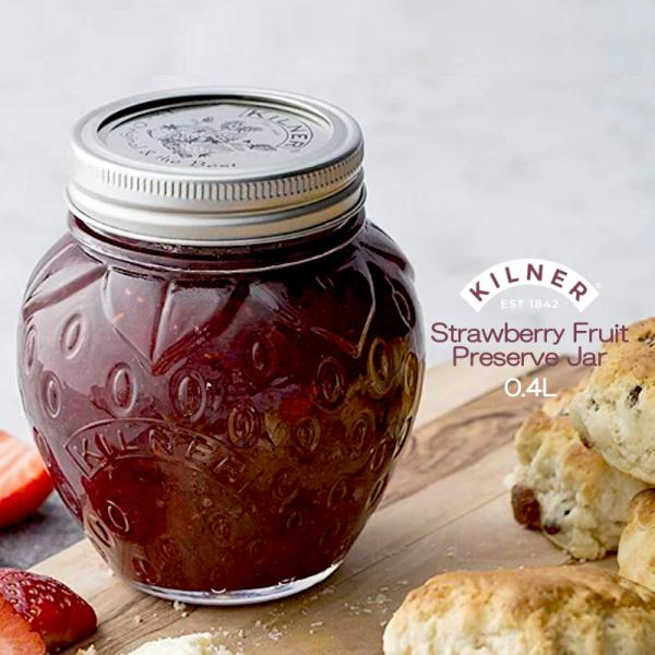 [Release date: December 25, 2025]■商品名　KILNER ストロベリー プリザーブ ジャー 0.4L 密閉 ガラス容器 保存瓶 ガラス製 真空保存容器 400ml STRAWBERRY PRESERVE JA...