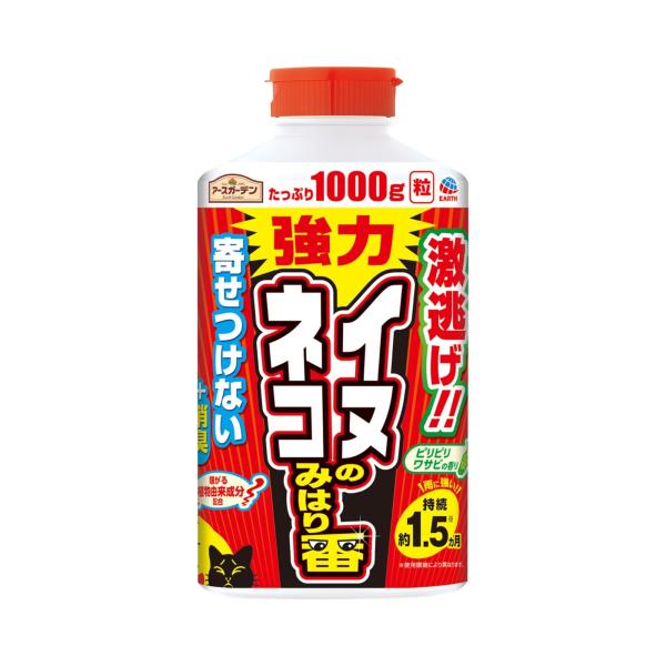 <div class="product_wrapper">  <div class="title">アースガーデン イヌ・ネコのみはり番 粒剤 1000g 害獣対策 屋外 玄関 庭 駐車場野良猫 野良犬 対策 猫よけ...
