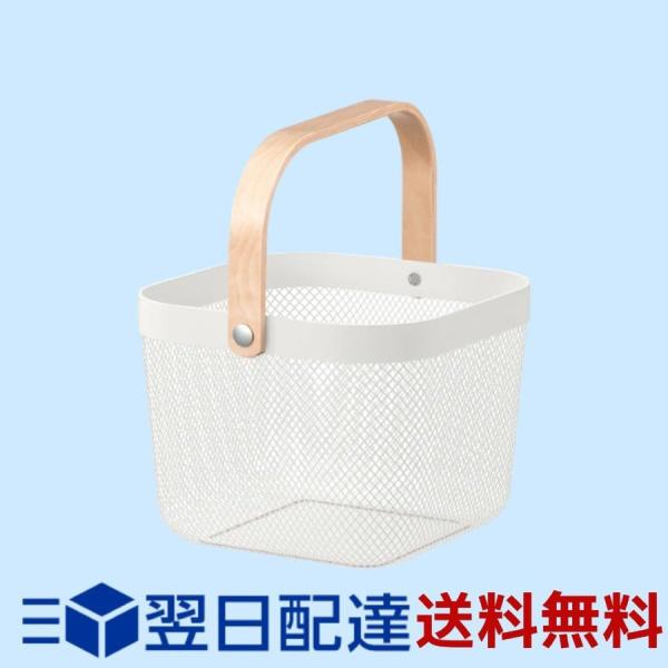 IKEA RISATORP 25x26x18 cm イケア バスケット ホワイト