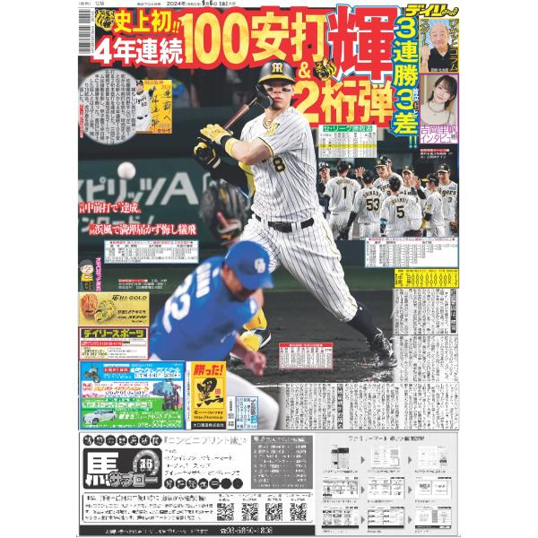 デイリースポーツ（関西版）2024年9月6日