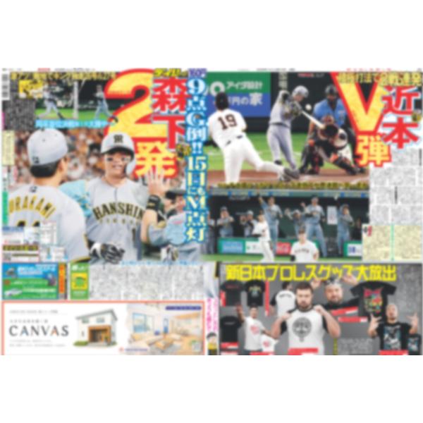 デイリースポーツ（関西即売特別版）2026年8月12日