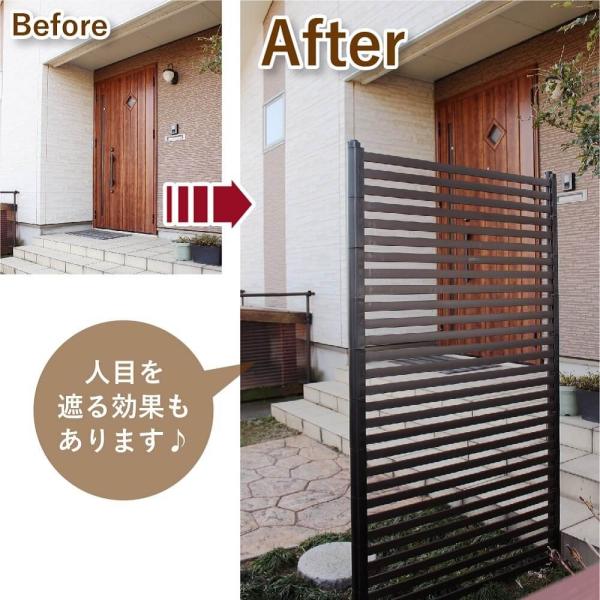 目隠しフェンスで玄関先やお庭をもっとオシャレに Daim 目隠しフェンス 幅90cm 高さ150cm 1セット入 ブラウン フェンス ルーバー エクステリア Diy 目隠し 代購幫