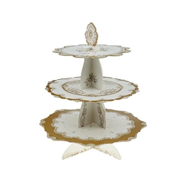 海外並行輸入正規品 紙製 花飾り カップケーキスタンド 小物スタンド 3段 バースデーパーティー 飾り