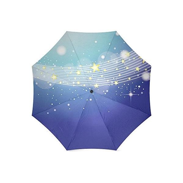 折りたたみ傘 折畳み 専門店 晴雨兼用 面白い きれい 天の川の背景 携帯用 かさ 手動開閉 三つ折り畳み