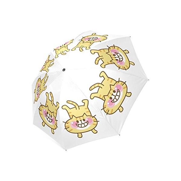折りたたみ傘 贈物 折畳み 晴雨兼用 面白い かわいい 逆立ちする猫 手動開閉 かさ 三つ折り畳み