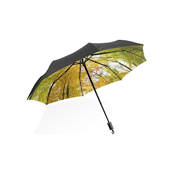 ユキオ Ukio 日傘 豊富な品 折りたたみ傘 レディース 女 人気 ファッション 緑の木 黄 きれい 鞄に常備 紫外線防止 Uvカット オシャレ 森
