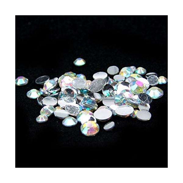 Nizi 海外限定 ジュエリー ブランド クリスタルオーロラ ラインストーン ネイル使用 2mm は樹脂材質 型番2mm 6mm pcs