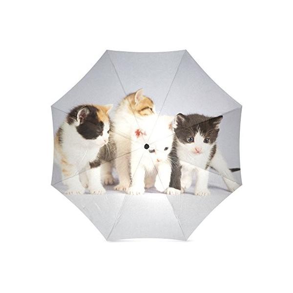 折りたたみ傘 折畳み 新発売 晴雨兼用 面白い かわいい かわいい猫 かさ 三つ折り畳み 手動開閉