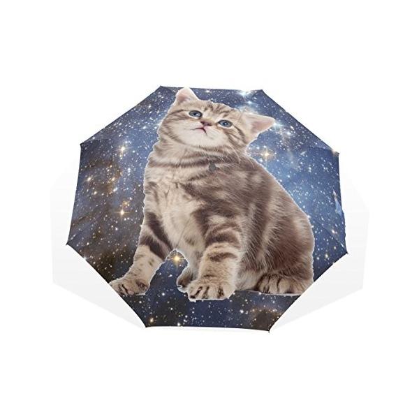Usaki ユサキ おしゃれ 折りたたみ傘 3段 折畳み 晴雨兼用 猫の日 かわいい 面白い ネコ