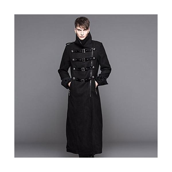 Devilファッションロングマキシコートスタンドカラーgoth Detachableショール厚メンズ冬トレンチコート カラー 春夏新作 ブラック