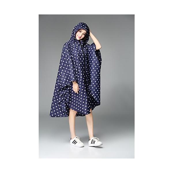 M2c レインコート レディース レインポンチョ 自転車 レインウェア ネイビー 雨具 完全防水 軽量 おしゃれ 通販 激安