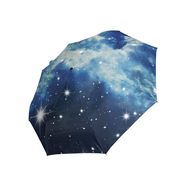 プラ Pula 自動開閉折り畳み傘 新作販売 折りたたみ傘 レディース 軽量 晴雨兼用 ワンタッチ 人気 人気 おしゃれ 丈夫 星柄 きらきら 星空 宇宙柄