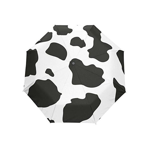 プラ Pula 傘 ウシ柄 未使用品 自動開閉折り畳み傘 折りたたみ傘 レディース かわいい牛柄 軽量 ワンタッチ 人気 白黒 晴雨兼用 丈夫