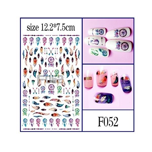 カンパニュラ フェザーパターンネイルステッカー フェザーネイルシールネイルアートパーツ 実物