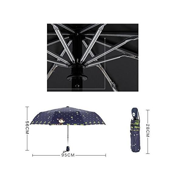 Snone自動開閉 折りたたみ傘 おしゃれ 男女兼用 傘 レイングッズ パラソル 日傘 Uvカット 軽量 晴雨兼用 高品質 3つ折り畳み かわいい鹿 8親骨
