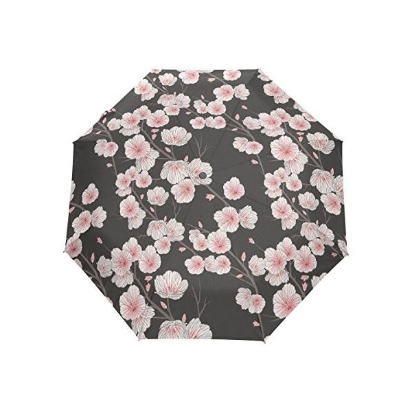 バララ La Rose 折り畳み傘 ワンタッチ 自動開閉 軽量 激安卸販売新品 雨傘 日傘 かわいい ピーク 花柄 折りたたみ 晴雨兼用 Uvカット 絵 桜花