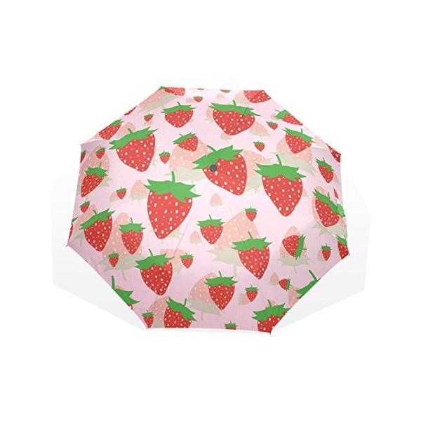 バララ La Rose 折り畳み傘 軽量 かわいい いちご 苺 雨傘 晴雨兼用 買い取り 手動開閉 折りたたみ おしゃれ Uvカット 日傘