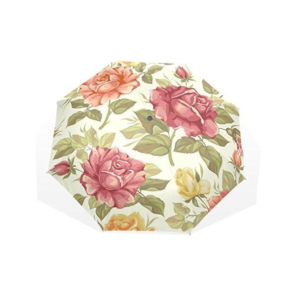 バララ La Rose 折り畳み傘 軽量 期間限定特価品 かわいい 花柄 牡丹 手動開閉 Uvカット ボタン 晴雨兼用 日傘 おしゃれ 折りたたみ 雨傘