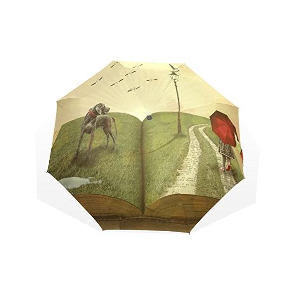 バララ La Rose 人気の製品 折り畳み傘 軽量 手動 日傘 Uvカット 折りたたみ かわいい 晴雨兼用 本 絵柄 雨傘 犬柄 おしゃれ