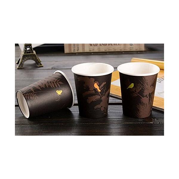 ハッピー ライフ Happylife 紙コップ 8オンス 業務用 使い捨てカップ 本体 100個入り 黒フタ 誕生日 お祝い コーヒーカップ オフィス用品