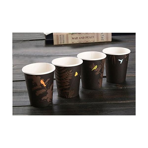 ハッピー ライフ Happylife 紙コップ 8オンス 業務用 使い捨てカップ 本体 100個入り 黒フタ 誕生日 お祝い コーヒーカップ オフィス用品