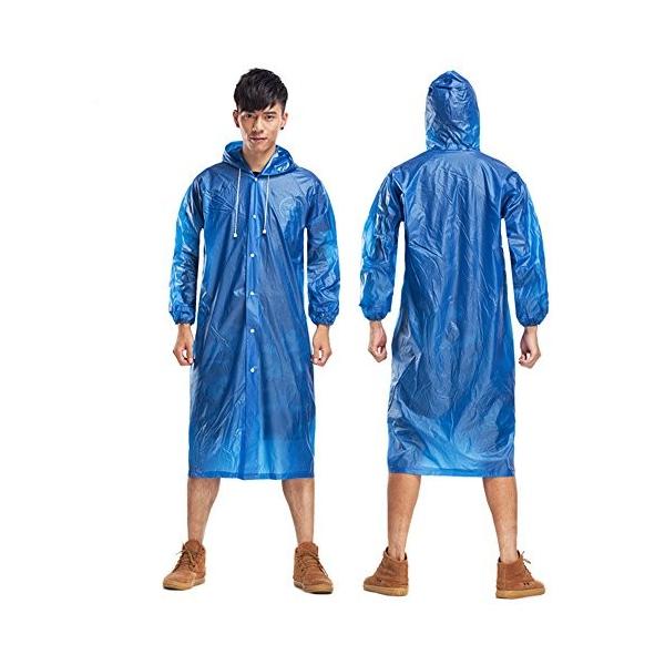 レインコート レインポンチョ 合羽 雨具 高品質 厚手 撥水 ロング おしゃれ 大きいサイズ フード付き 男女兼用 半透明 海外限定 ゆったり 軽量