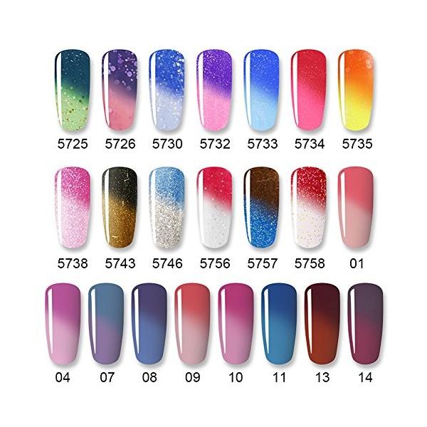 Born Pretty カラージェル 22色 温度より色が変わる 10ml ネイルアート 並行輸入品 ジェルネイル 現品 キラキラ