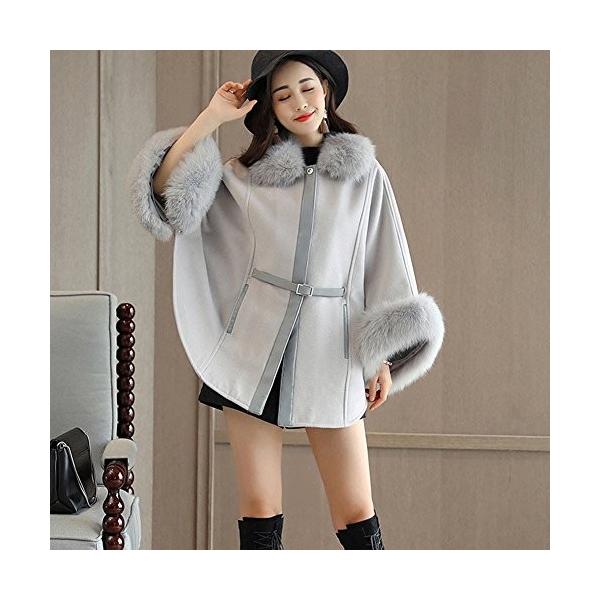 アンミダ Anmida レディース ポンチョ レビューを書けば送料当店負担 秋冬 コート ケーブファーコート ジャケット ゆったり 暖かい ポンチョコート マント 長袖 アウター