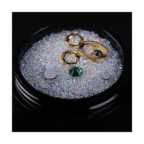 Demiawaking ネイルアートクリスタル 手芸用ビジュー ネイル飾り ネイルアート用品 ダイヤポイント ラインストーン 着後レビューで 送料無料 ３ｄデコレーション