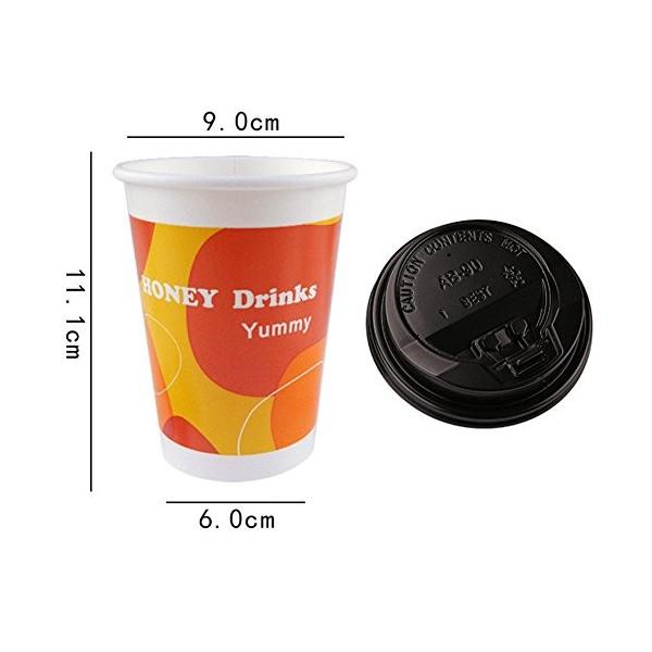 ハッピー ライフ Happylife かわいい 紙カップ 使い捨て 紙コップ あたたかい セール 4ml 100個入り 冷たい飲み物用 蓋つき 耐熱