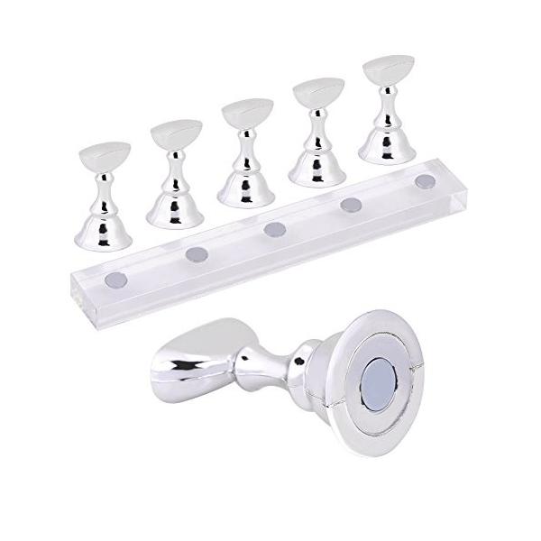 ネイルチップスタンド 磁気 ディスプレイ お得セット 5枚収納 練習用チップ ネイルアート道具 ネイルアート用品