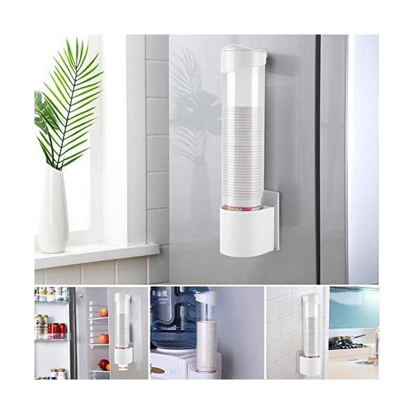 カップディスペンサー 紙コップホルダー 紙カップディスペンサー ウォーターサーバー用 壁面取り付けタイプ ラッピング 貼り付け式 マグネット式 カップ収納