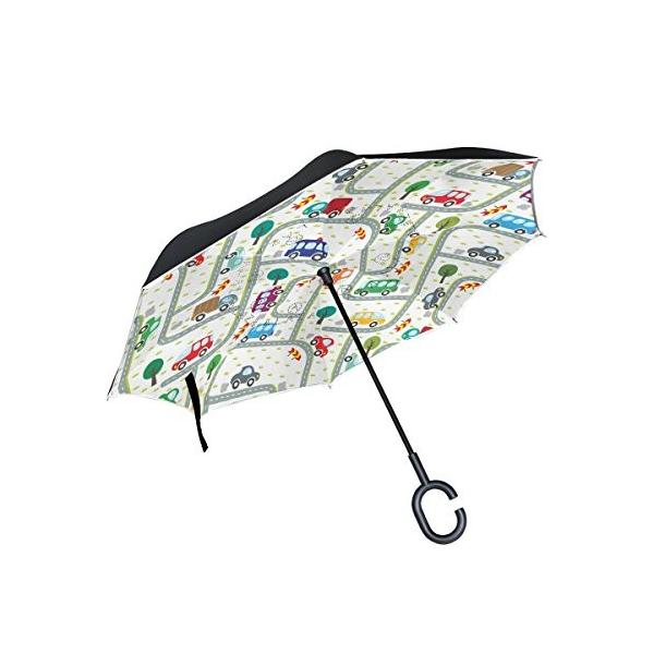 逆転傘 逆さ傘 逆折り式傘 長傘 レディース 車 交通 メンズ Jiemeil 手