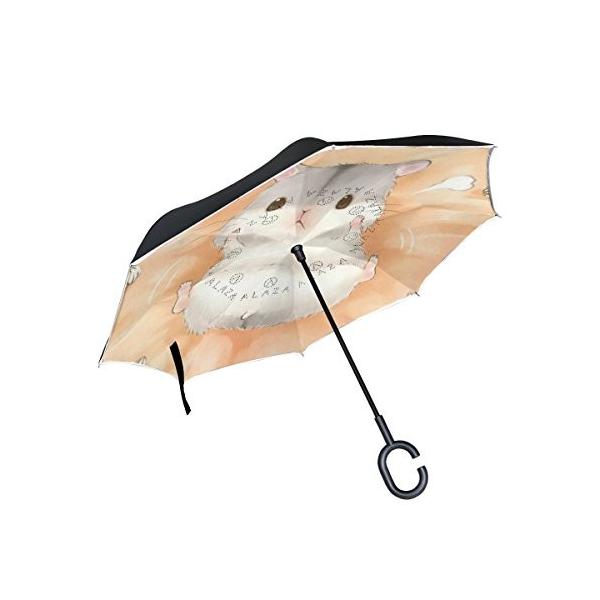 ゴリラ Gorira 限定タイムセール 逆さ傘 逆折り式傘 長傘 Uvカット 晴雨兼用 大きい かわいい 丈夫 ハムスター 車用 自立傘 撥水 耐風 雨傘 絵画
